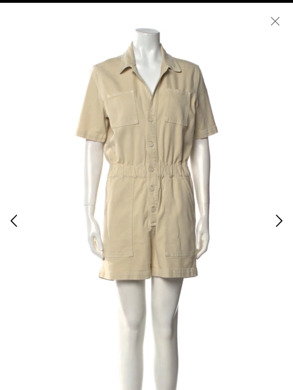 MOTHER The Patch Springy‎ Romper Size L Beige Mojave